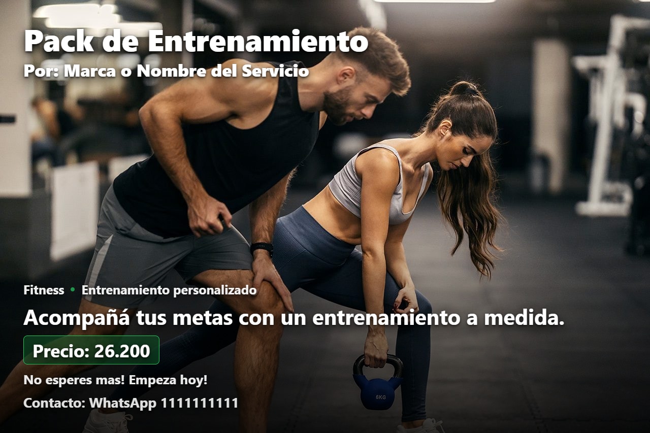 Ejemplo de foto final para pack de entrenamiento
