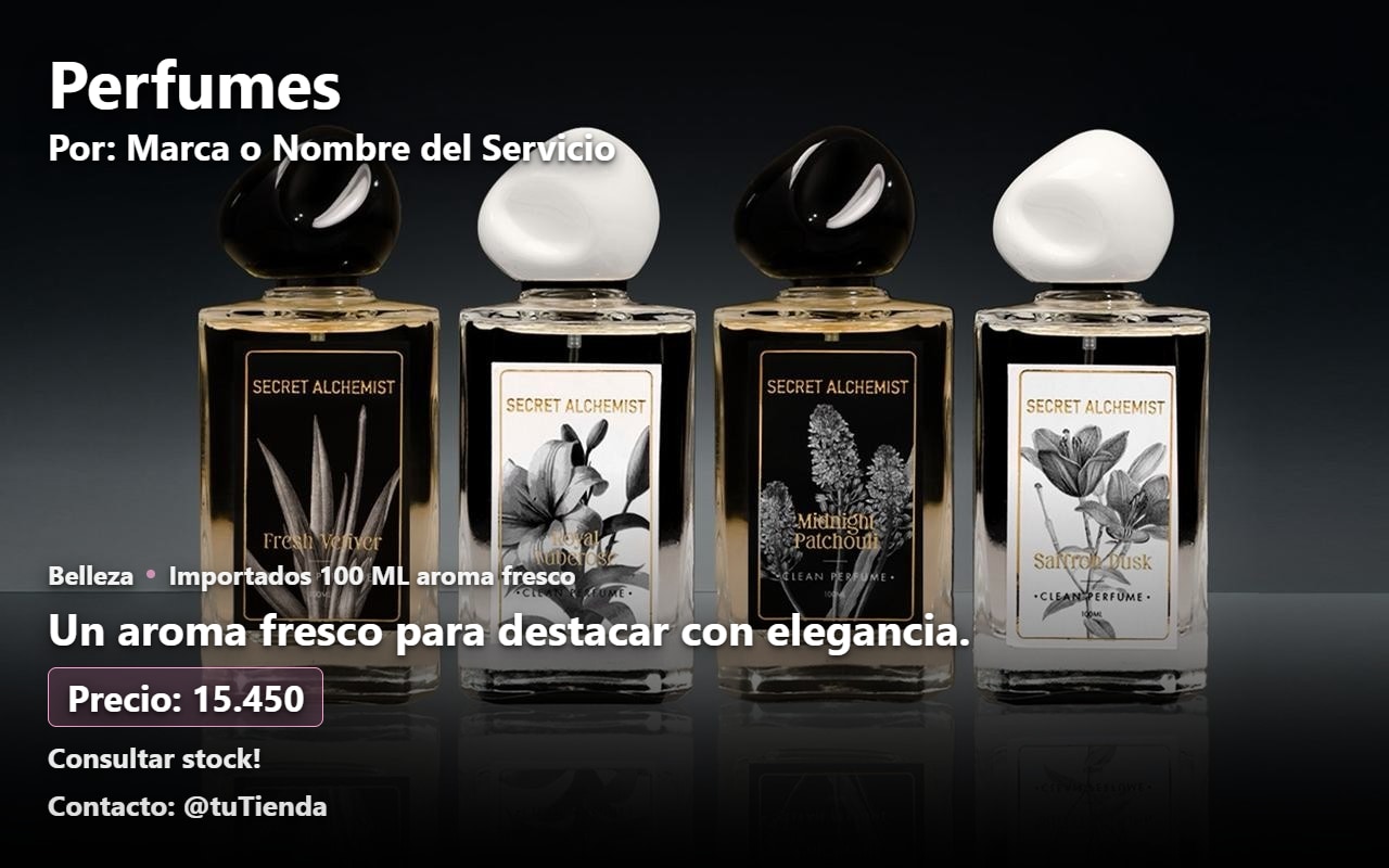 Ejemplo de foto final para perfumes importados