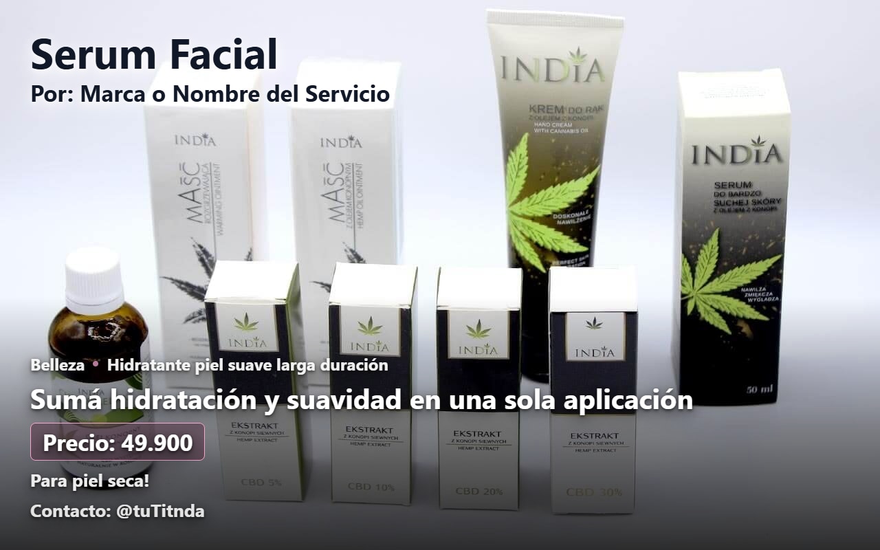 Ejemplo de foto final para serum facial